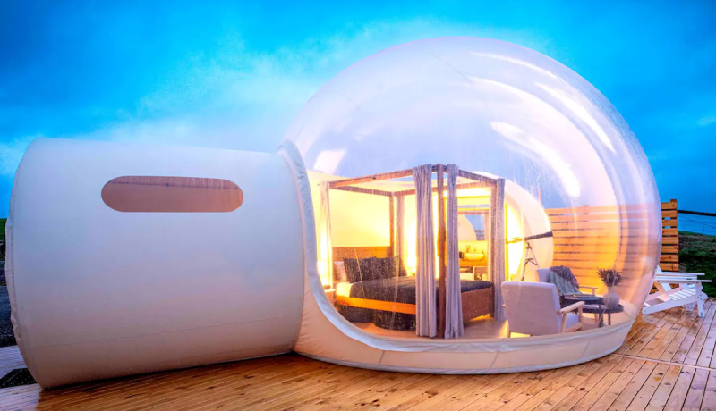Holidaymakers scammed as ‘stargazing domes’ turn out to just be muddy field