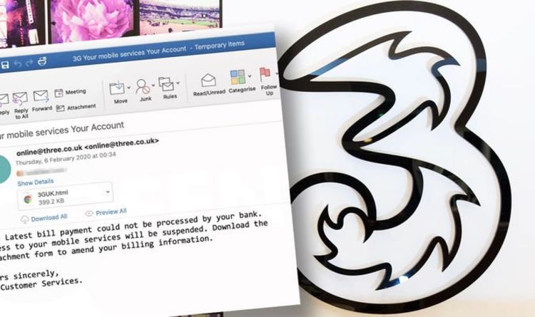 Three Mobile ALERT: If you get this ’email from Three’ please DON’T open it